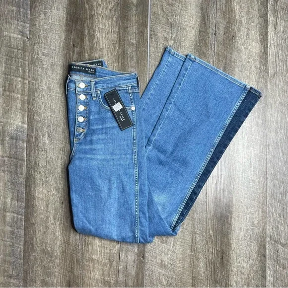 Veronica Beard High Rise Kiley Wide Leg Flare Jeans NEW Size 26 - Picture 8 of 9